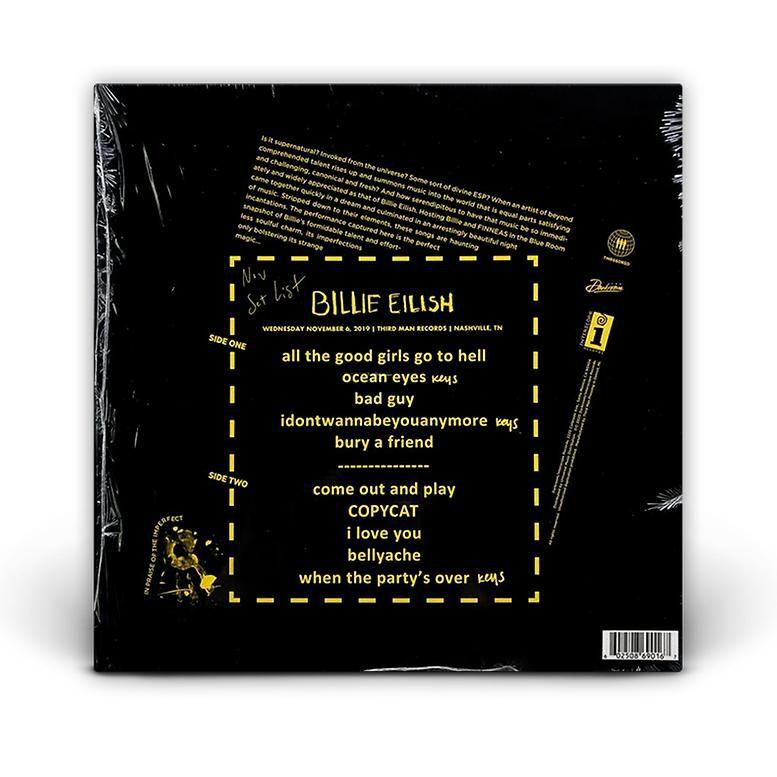 Billie Eilish - LP Live At Third Man Records Azul Limitado